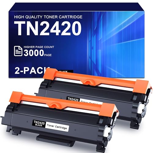 Office Ink Toner Ersatz für Brother TN2420 TN2410 Tonerpatronen Kompatibel für Brother HL-L2375DW DCP-L2550DW MFC-L2715DW MFC-L2750DW HL-L2386DW HL-L2385DW HL-L2350DW (Schwarz, 2 Stück) MEHRWEG von Office Ink Toner