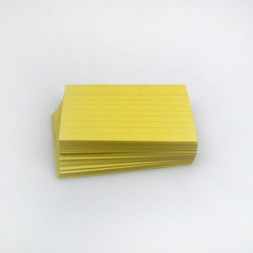 Office Line Karteikarten, gelb, 190 g, DIN A7, 100 Stück, liniert, Art.Nr.: 770286 von Office Line