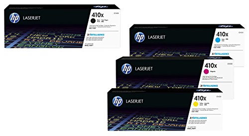 HP Original 410X Toner 4er Set schwarz, Cyan, Magenta, gelbhohe Kapazität (CF410X, Tri-Pack CF252XM) von Office Partner