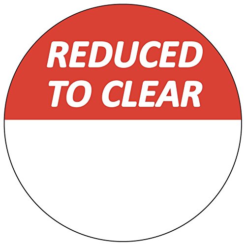Audioprint Ltd. 200 Pack of Reduced To Clear Stickers 30mm Red von OfficeCentre