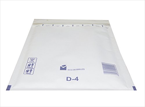 ® 100 Stück Luftpolstertaschen D/4 Weiß ECO BUBBLES mit Trifixverschluss Außenmaß: 200 x 275 mm von Officeversand12