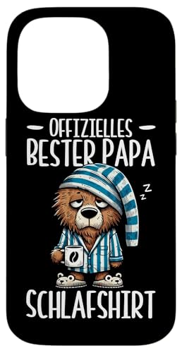 Offizielles Bester Papa Schlafshirt Bär Bear Vatertag Witzig Hülle für iPhone 14 Pro von Offizielles Bester Papa Schlafshirt Vatertag