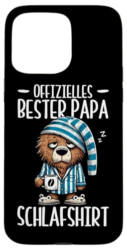 Offizielles Bester Papa Schlafshirt Bär Bear Vatertag Witzig Hülle für iPhone 15 Pro Max von Offizielles Bester Papa Schlafshirt Vatertag