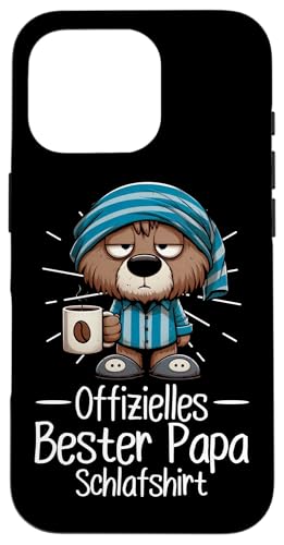 Offizielles Bester Papa Schlafshirt Bär Bear Vatertag Witzig Hülle für iPhone 16 Pro von Offizielles Bester Papa Schlafshirt Vatertag