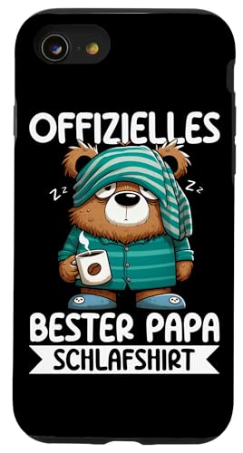 Offizielles Bester Papa Schlafshirt Bär Bear Vatertag Witzig Hülle für iPhone SE (2020) / 7 / 8 von Offizielles Bester Papa Schlafshirt Vatertag