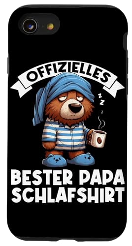 Offizielles Bester Papa Schlafshirt Bär Bear Vatertag Witzig Hülle für iPhone SE (2020) / 7 / 8 von Offizielles Bester Papa Schlafshirt Vatertag