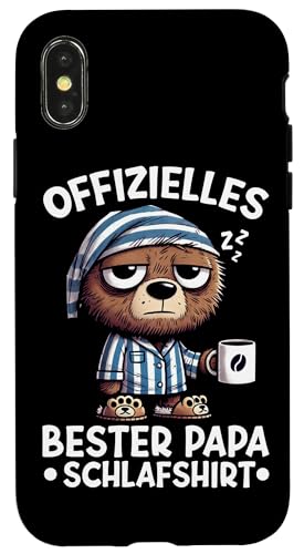 Offizielles Bester Papa Schlafshirt Bär Bear Vatertag Witzig Hülle für iPhone X/XS Offizielles Bester Papa Schlafshirt Bär Bear Vatertag Witzig Hülle für iPhone X/XS von Offizielles Bester Papa Schlafshirt Vatertag