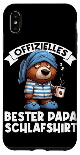 Offizielles Bester Papa Schlafshirt Bär Bear Vatertag Witzig Hülle für iPhone XS Max von Offizielles Bester Papa Schlafshirt Vatertag