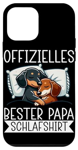 Offizielles Bester Papa Schlafshirt Dackel Vatertag Sprüche Hülle für iPhone 12 mini von Offizielles Bester Papa Schlafshirt Vatertag