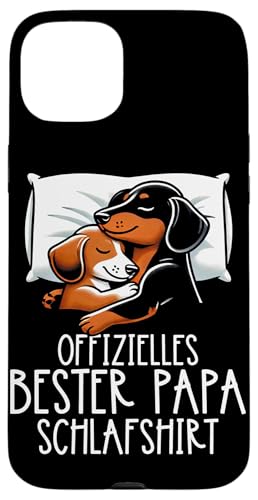 Offizielles Bester Papa Schlafshirt Dackel Vatertag Sprüche Hülle für iPhone 15 Plus von Offizielles Bester Papa Schlafshirt Vatertag