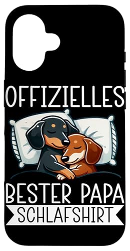 Offizielles Bester Papa Schlafshirt Dackel Vatertag Sprüche Hülle für iPhone 16 Offizielles Bester Papa Schlafshirt Dackel Vatertag Sprüche Hülle für iPhone 16 von Offizielles Bester Papa Schlafshirt Vatertag
