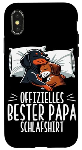 Offizielles Bester Papa Schlafshirt Dackel Vatertag Sprüche Hülle für iPhone X/XS Offizielles Bester Papa Schlafshirt Dackel Vatertag Sprüche Hülle für iPhone X/XS von Offizielles Bester Papa Schlafshirt Vatertag