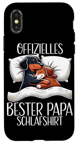 Offizielles Bester Papa Schlafshirt Dackel Vatertag Sprüche Hülle für iPhone X/XS Offizielles Bester Papa Schlafshirt Dackel Vatertag Sprüche Hülle für iPhone X/XS von Offizielles Bester Papa Schlafshirt Vatertag