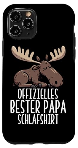 Offizielles Bester Papa Schlafshirt Elch Vatertag Sprüche Hülle für iPhone 11 Pro von Offizielles Bester Papa Schlafshirt Vatertag