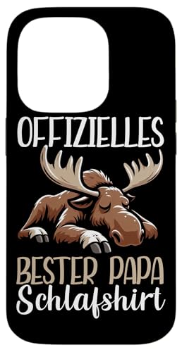 Offizielles Bester Papa Schlafshirt Elch Vatertag Sprüche Hülle für iPhone 14 Pro von Offizielles Bester Papa Schlafshirt Vatertag