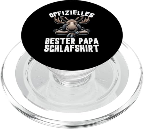 Offizielles Bester Papa Schlafshirt Elch Vatertag Sprüche PopSockets PopGrip für MagSafe Offizielles Bester Papa Schlafshirt Elch Vatertag Sprüche PopSockets PopGrip für MagSafe von Offizielles Bester Papa Schlafshirt Vatertag