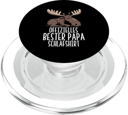Offizielles Bester Papa Schlafshirt Elch Vatertag Sprüche PopSockets PopGrip für MagSafe Offizielles Bester Papa Schlafshirt Elch Vatertag Sprüche PopSockets PopGrip für MagSafe von Offizielles Bester Papa Schlafshirt Vatertag