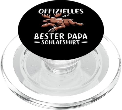 Offizielles Bester Papa Schlafshirt Elch Vatertag Sprüche PopSockets PopGrip für MagSafe Offizielles Bester Papa Schlafshirt Elch Vatertag Sprüche PopSockets PopGrip für MagSafe von Offizielles Bester Papa Schlafshirt Vatertag