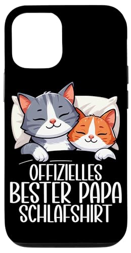 Offizielles Bester Papa Schlafshirt Katzen Vatertag Witzig Hülle für iPhone 12/12 Pro von Offizielles Bester Papa Schlafshirt Vatertag
