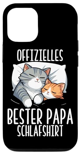Offizielles Bester Papa Schlafshirt Katzen Vatertag Witzig Hülle für iPhone 12/12 Pro von Offizielles Bester Papa Schlafshirt Vatertag