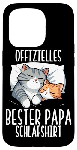 Offizielles Bester Papa Schlafshirt Katzen Vatertag Witzig Hülle für iPhone 15 Pro Offizielles Bester Papa Schlafshirt Katzen Vatertag Witzig Hülle für iPhone 15 Pro von Offizielles Bester Papa Schlafshirt Vatertag