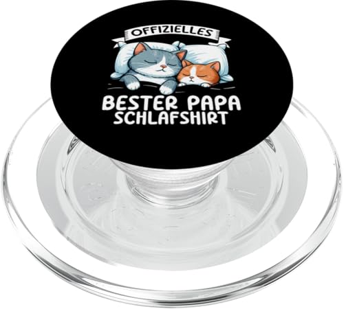 Offizielles Bester Papa Schlafshirt Katzen Vatertag Witzig PopSockets PopGrip für MagSafe Offizielles Bester Papa Schlafshirt Katzen Vatertag Witzig PopSockets PopGrip für MagSafe von Offizielles Bester Papa Schlafshirt Vatertag