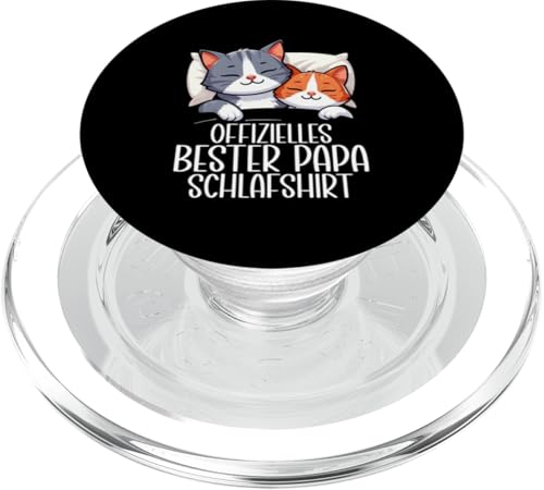 Offizielles Bester Papa Schlafshirt Katzen Vatertag Witzig PopSockets PopGrip für MagSafe Offizielles Bester Papa Schlafshirt Katzen Vatertag Witzig PopSockets PopGrip für MagSafe von Offizielles Bester Papa Schlafshirt Vatertag
