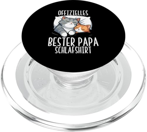 Offizielles Bester Papa Schlafshirt Katzen Vatertag Witzig PopSockets PopGrip für MagSafe Offizielles Bester Papa Schlafshirt Katzen Vatertag Witzig PopSockets PopGrip für MagSafe von Offizielles Bester Papa Schlafshirt Vatertag