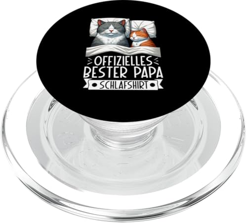 Offizielles Bester Papa Schlafshirt Katzen Vatertag Witzig PopSockets PopGrip für MagSafe Offizielles Bester Papa Schlafshirt Katzen Vatertag Witzig PopSockets PopGrip für MagSafe von Offizielles Bester Papa Schlafshirt Vatertag