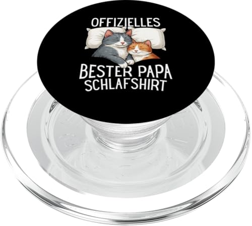 Offizielles Bester Papa Schlafshirt Katzen Vatertag Witzig PopSockets PopGrip für MagSafe Offizielles Bester Papa Schlafshirt Katzen Vatertag Witzig PopSockets PopGrip für MagSafe von Offizielles Bester Papa Schlafshirt Vatertag