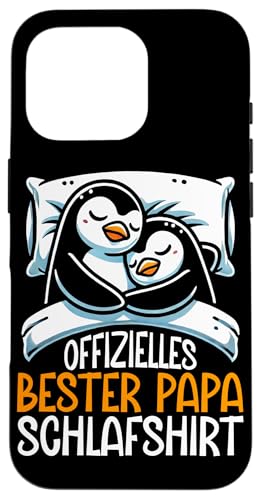 Offizielles Bester Papa Schlafshirt Pinguin Vatertag Sprüche Hülle für iPhone 16 Pro von Offizielles Bester Papa Schlafshirt Vatertag