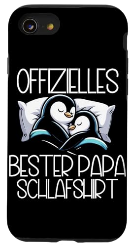 Offizielles Bester Papa Schlafshirt Pinguin Vatertag Sprüche Hülle für iPhone SE (2020) / 7 / 8 von Offizielles Bester Papa Schlafshirt Vatertag