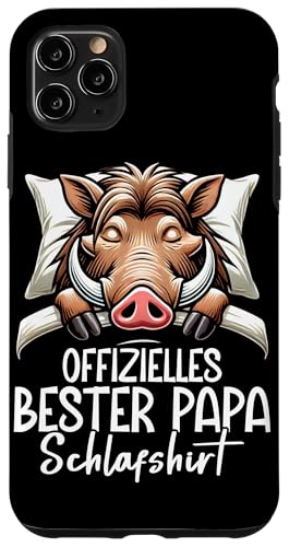 Offizielles Bester Papa Schlafshirt Wildschwein Vatertag Hülle für iPhone 11 Pro Max von Offizielles Bester Papa Schlafshirt Vatertag