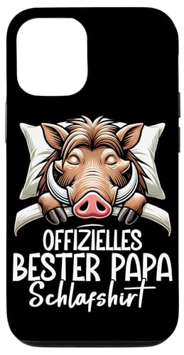 Offizielles Bester Papa Schlafshirt Wildschwein Vatertag Hülle für iPhone 12/12 Pro von Offizielles Bester Papa Schlafshirt Vatertag