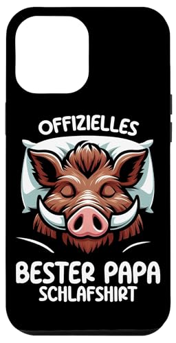 Offizielles Bester Papa Schlafshirt Wildschwein Vatertag Hülle für iPhone 12 Pro Max von Offizielles Bester Papa Schlafshirt Vatertag