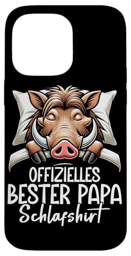 Offizielles Bester Papa Schlafshirt Wildschwein Vatertag Hülle für iPhone 14 Pro Max Offizielles Bester Papa Schlafshirt Wildschwein Vatertag Hülle für iPhone 14 Pro Max von Offizielles Bester Papa Schlafshirt Vatertag