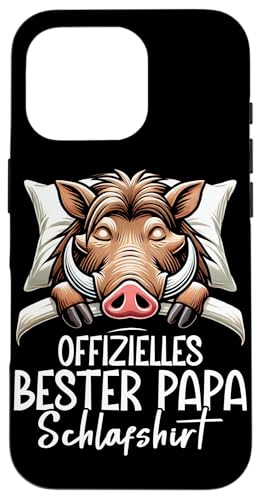 Offizielles Bester Papa Schlafshirt Wildschwein Vatertag Hülle für iPhone 16 Pro Offizielles Bester Papa Schlafshirt Wildschwein Vatertag Hülle für iPhone 16 Pro von Offizielles Bester Papa Schlafshirt Vatertag