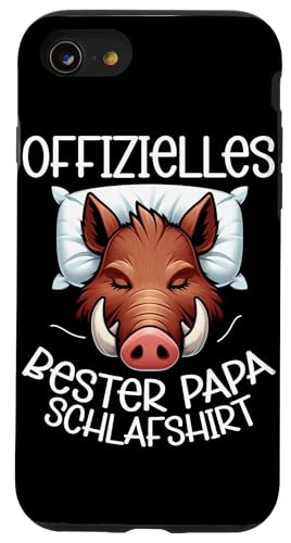 Offizielles Bester Papa Schlafshirt Wildschwein Vatertag Hülle für iPhone SE (2020) / 7 / 8 von Offizielles Bester Papa Schlafshirt Vatertag