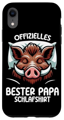Offizielles Bester Papa Schlafshirt Wildschwein Vatertag Hülle für iPhone XR von Offizielles Bester Papa Schlafshirt Vatertag