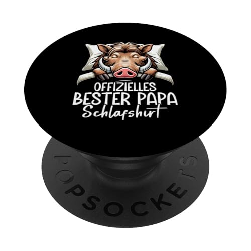 Offizielles Bester Papa Schlafshirt Wildschwein Vatertag PopSockets Klebender PopGrip Offizielles Bester Papa Schlafshirt Wildschwein Vatertag PopSockets Klebender PopGrip von Offizielles Bester Papa Schlafshirt Vatertag