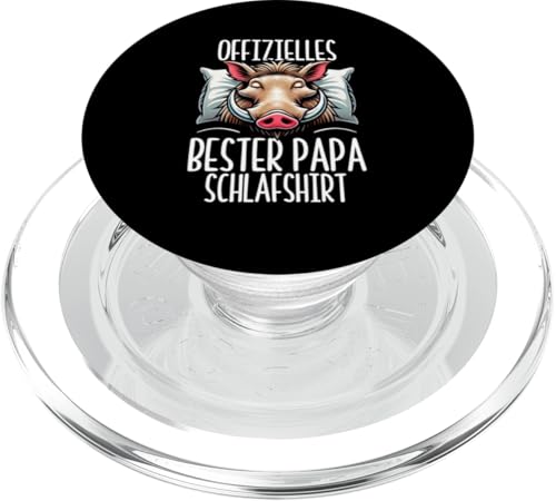 Offizielles Bester Papa Schlafshirt Wildschwein Vatertag PopSockets PopGrip für MagSafe Offizielles Bester Papa Schlafshirt Wildschwein Vatertag PopSockets PopGrip für MagSafe von Offizielles Bester Papa Schlafshirt Vatertag