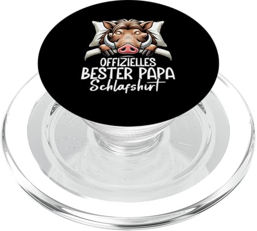 Offizielles Bester Papa Schlafshirt Wildschwein Vatertag PopSockets PopGrip für MagSafe Offizielles Bester Papa Schlafshirt Wildschwein Vatertag PopSockets PopGrip für MagSafe von Offizielles Bester Papa Schlafshirt Vatertag