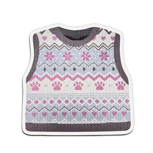New Knitted Sweater Pattern Mouse Pad, Cute Sweater Vest Print Mouse Pad, Nice and Cute Desk Decor with Non-Slip PU Base for Home Office Working Studying (C, 40 * 40cm) von Oforest