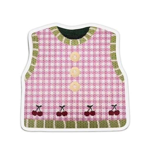 New Knitted Sweater Pattern Mouse Pad, Cute Sweater Vest Print Mouse Pad, Nice and Cute Desk Decor with Non-Slip PU Base for Home Office Working Studying (D, 40 * 40cm) von Oforest