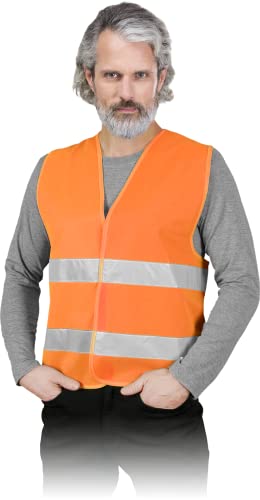 Ogrifox OX-LUMI Warnweste Orange | Größe 3XL | Sicherheitsweste | Schutzweste | Warnwesten Auto | Warnweste Fahrrad von Ogrifox