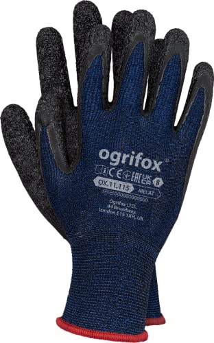 Ogrifox OX-MELAT_CB9 Latexhandschuhe, Schutzhandschuhe, Gummihandschuhe Schutzhandschuhe, Marineblau-Schwarz, 7 Größe, 240 Paar von Ogrifox
