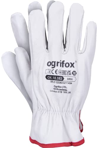 Ogrifox Schutzhandschuhe, Arbeitshandschuhe, Ox.18.382 Drix, Weiß, 10 Größe, 120 Paar von Ogrifox