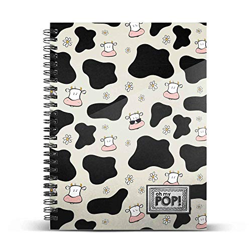 Oh My Pop! Cow-A5 Notizbuch Rasterpapier, Beige von Oh My Pop!