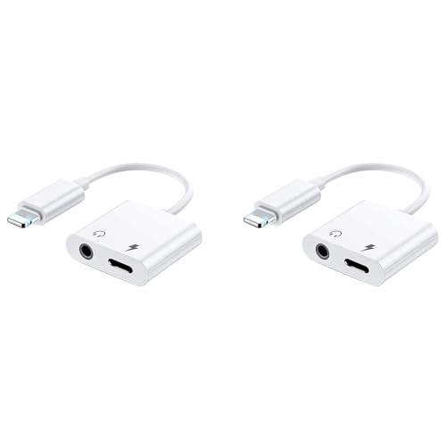Ohewiiuk 2X KopfhöRer Adapter für 2 im 1 auf 3,5 mm KopfhöRer Anschluss Adapter für /12 Pro/11/11Pro/SE/8/7/6 Ohewiiuk 2X KopfhöRer Adapter für 2 im 1 auf 3,5 mm KopfhöRer Anschluss Adapter für /12 Pro/11/11Pro/SE/8/7/6 von Ohewiiuk