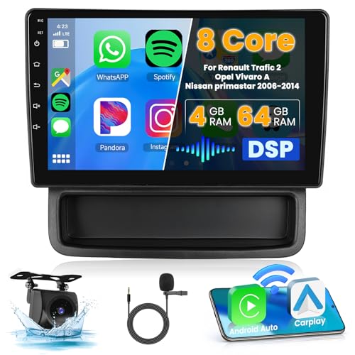 Ohradio 8 Core/4G+64G 10.1" Autoradio Android 13 für Renault Trafic 2/Opel Vivaro A/Nissan Primastar 2006-2014 mit Wireless CarPlay Android Auto GPS 59UI DSP SWC Radio FM/RDS WiFi+Rückfahrkamera+MIC Ohradio 8 Core/4G+64G 10.1" Autoradio Android 13 für Renault Trafic 2/Opel Vivaro A/Nissan Primastar 2006-2014 mit Wireless CarPlay Android Auto GPS 59UI DSP SWC Radio FM/RDS WiFi+Rückfahrkamera+MIC von Ohradio
